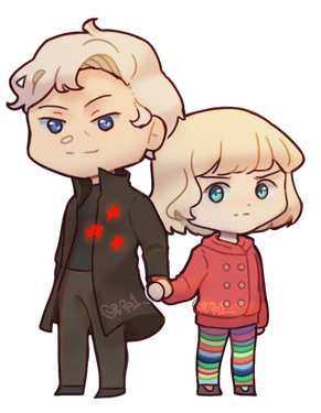 vicious vengeful victor and sydney chibi fanart